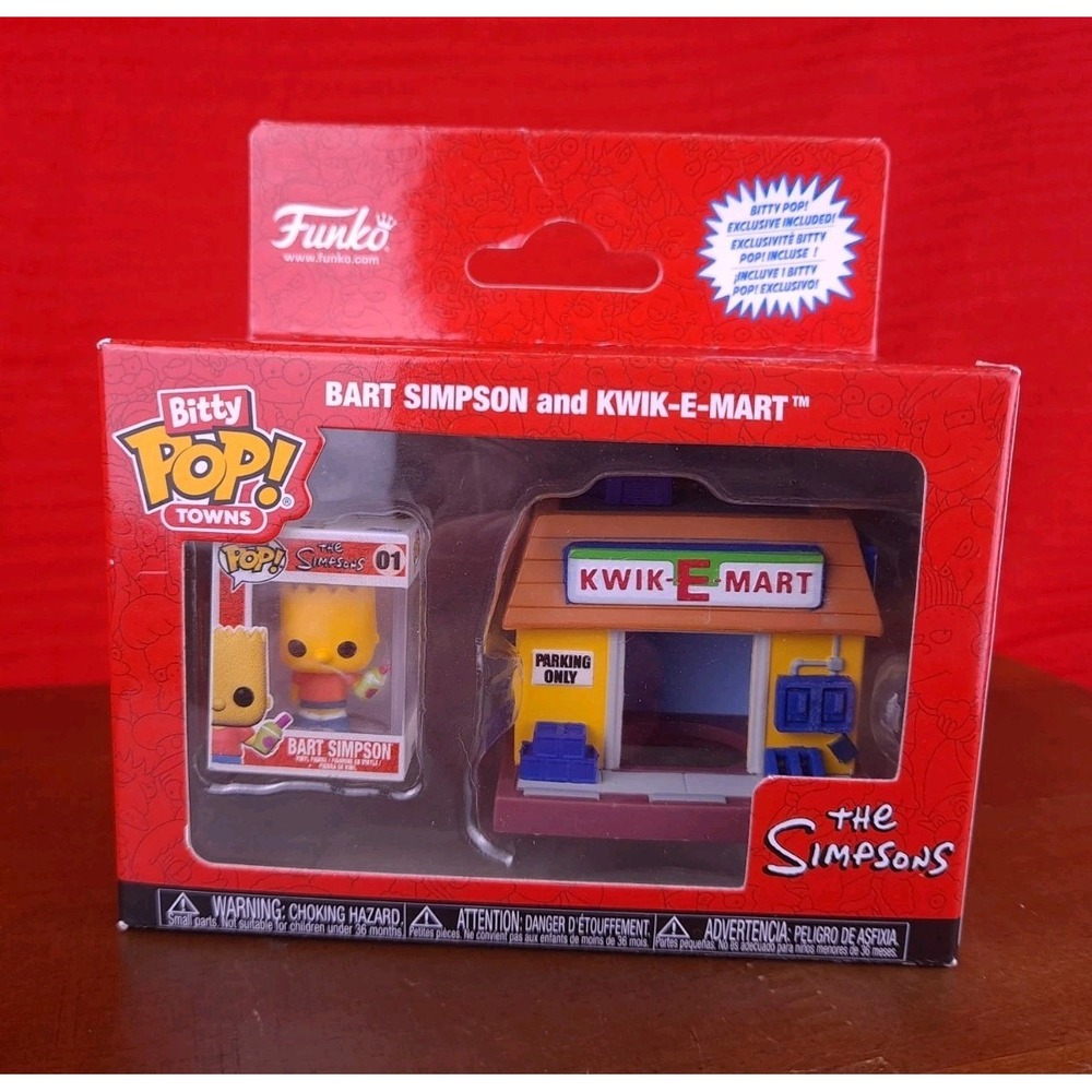 Funko Bitty Pop! Town The Simpsons - Bart Simpson and Kwik-E-Mart NEW